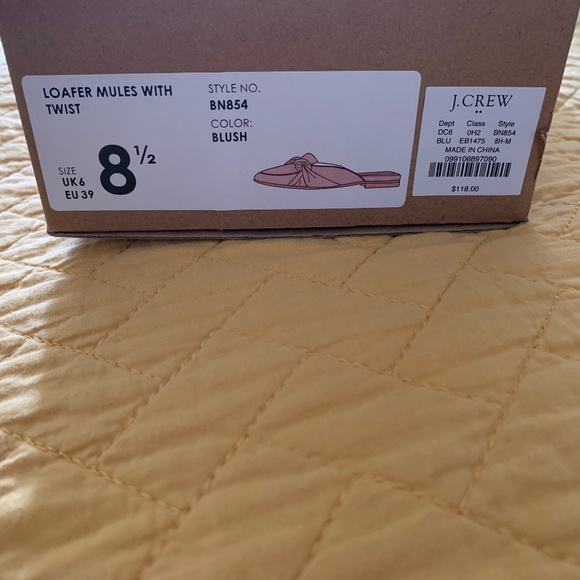 NIB J. Crew Loafer Mules with Twist in Blush (8.5) - Picture 6 of 6